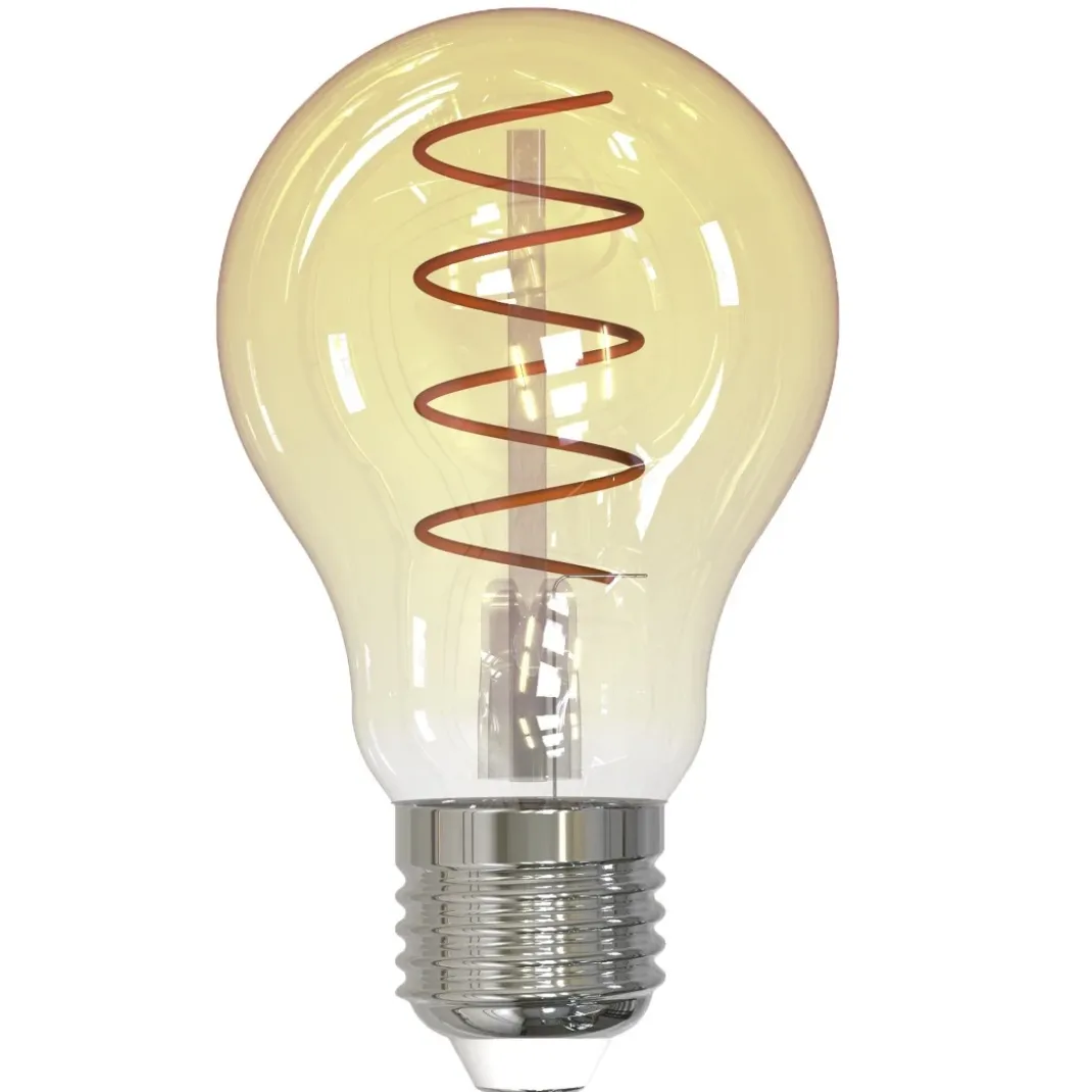 LED-Filamentlampe, E27, Birne A60, amber, klar, extra Warmweiß, dimmbar