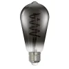 LED-Filamentlampe, E27, Edison ST64, smoke, klar, extra Warmweiß, dimmbar
