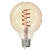 LED-Filamentlampe, E27, Globe G95, amber, klar, extra Warmweiß, dimmbar