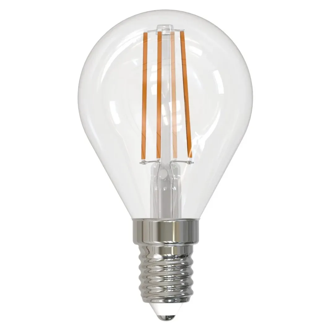 LED-Filamentlampe, E14, 470lm ersetzt 40W, Tropfen P45, klar, Warmweiß