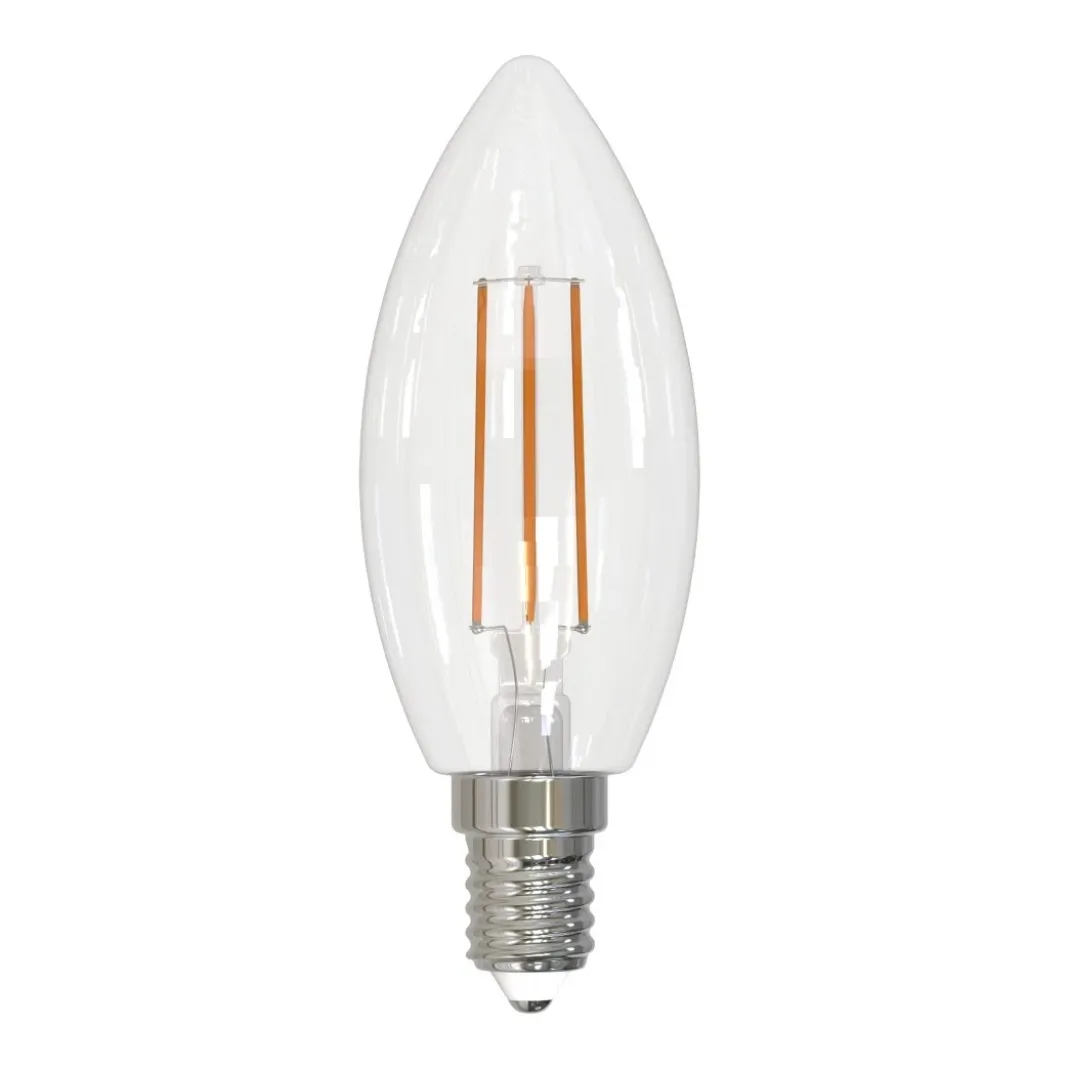 LED-Filamentlampe, E14, 250lm ersetzt 25W, Kerze C35, klar, Warmweiß