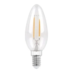 LED-Filamentlampe, E14, 250lm ersetzt 25W, Kerze B35, klar, Warmweiß