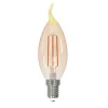 LED-Filamentlampe, E14, 400lm ers. 35W, Kerze C35, amber, Warmw., Windstoß