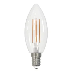 LED-Filamentlampe, E14, 470lm ersetzt 40W, Kerze C35, klar, Warmweiß, 2 St.