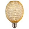 LED-Filamentlampe, E27, Mesh, amber, klar, extra Warmweiß, dimmbar