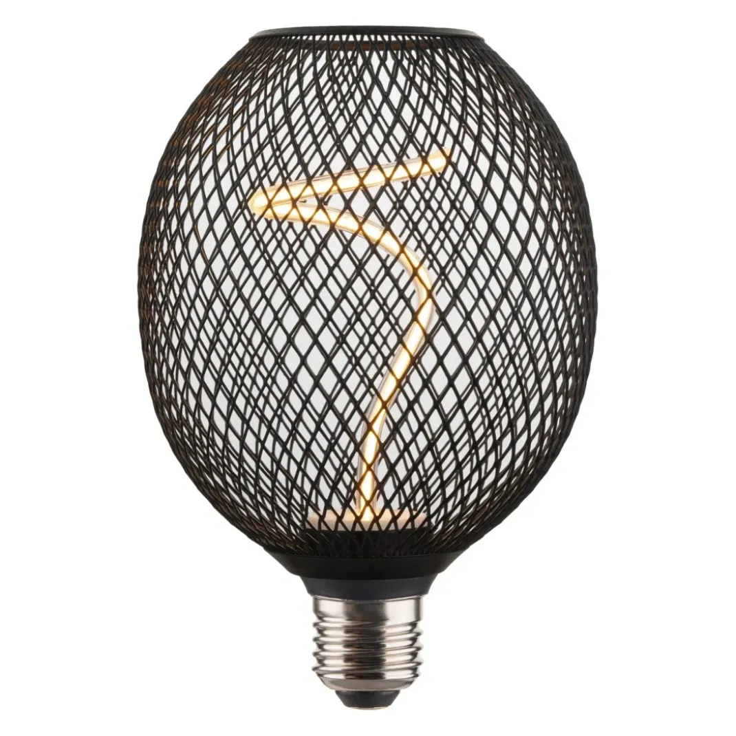 LED-Filamentlampe, E27, Mesh, smoke, klar, extra Warmweiß, dimmbar