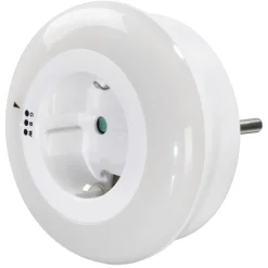 LED-Nachtlicht "Circle Colour" m. integr. Steckdose, Lichtsensor, 3 Farben