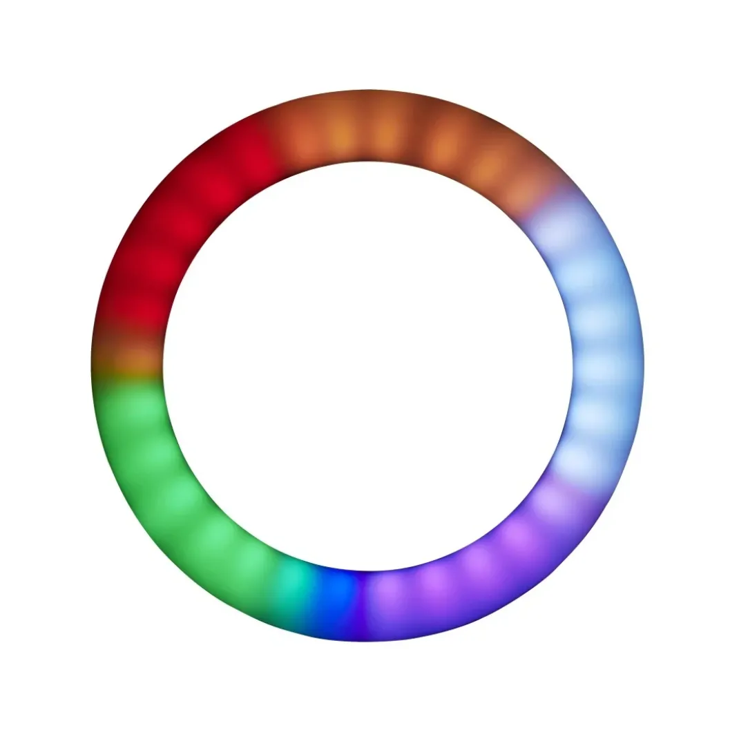 LED-RGB-Ringleuchte "SpotLight FoldUp RGB 102 ", Smartphone-Set, faltbar