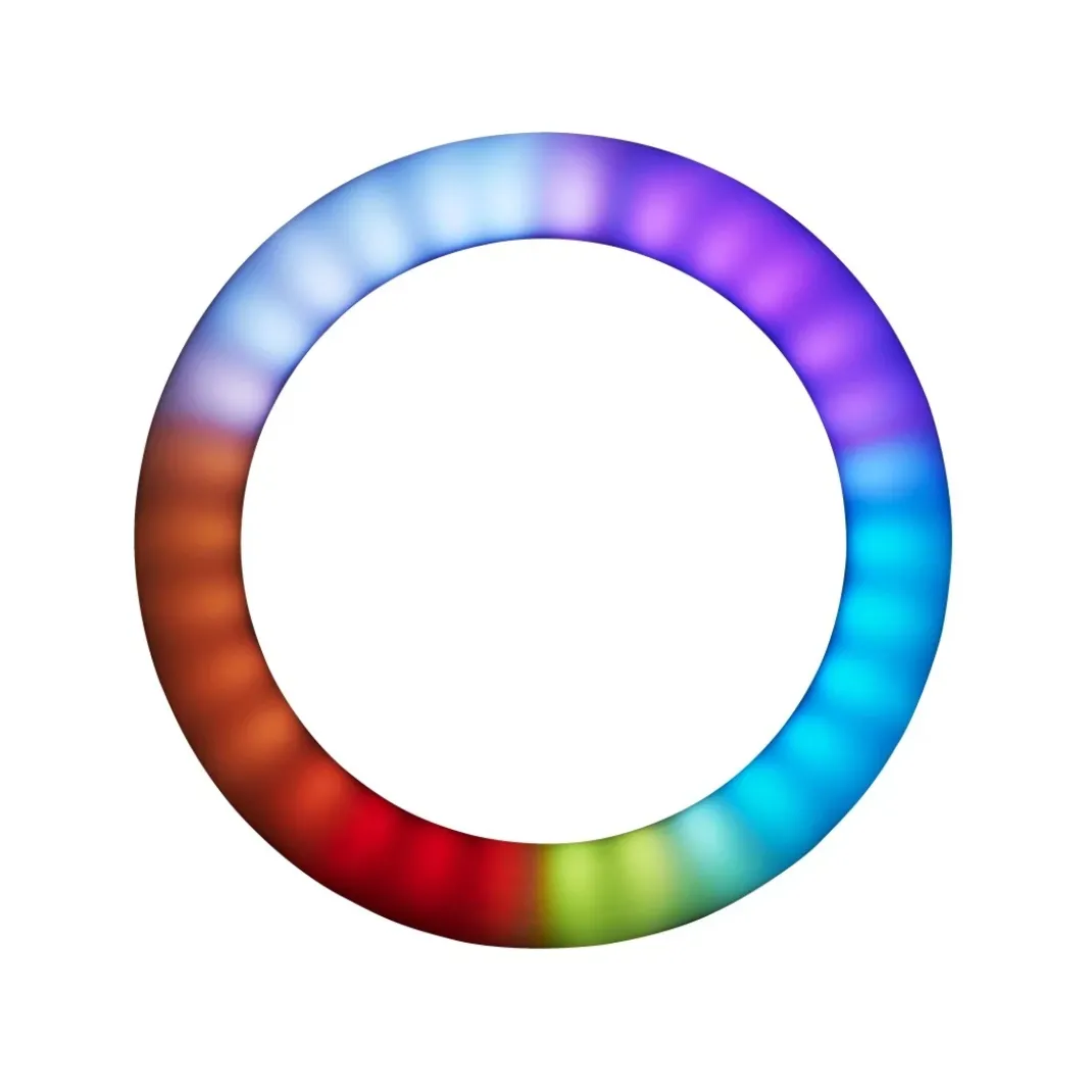 LED-RGB-Ringleuchte "SpotLight FoldUp RGB 102 ", Smartphone-Set, faltbar