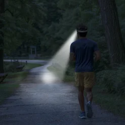 LED-Stirnlampe "HL200", Batterien, Kopflampe zum Joggen, Sport, 4 Modi