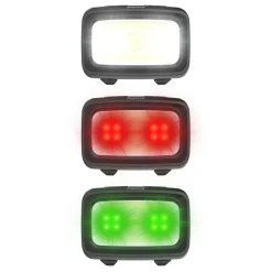 LED-Stirnlampe "HL350", Batterien, COB, Kopflampe, Warnlicht, Pfeife,7 Modi