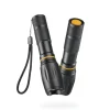 LED-Taschenlampe "W200", Batterien, Zoom, COB, Aluminium, 3 Modi