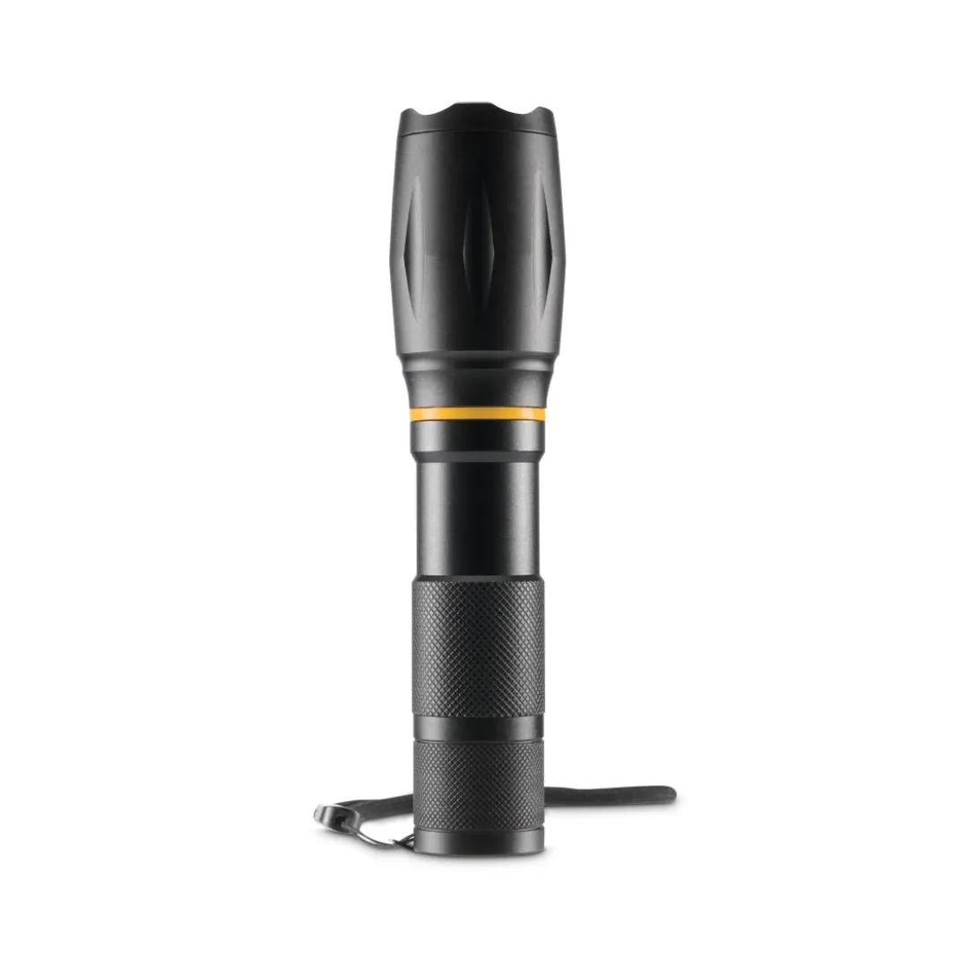 LED-Taschenlampe "W200", Batterien, Zoom, COB, Aluminium, 3 Modi