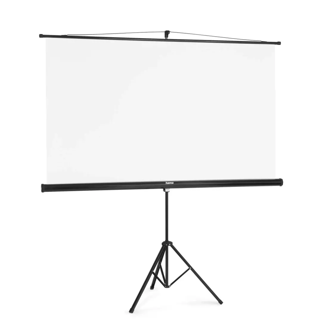 Leinwand mit Stativ, 180 x 180 cm, 2in1, mobiles Set, Teleskoprohr, Weiß