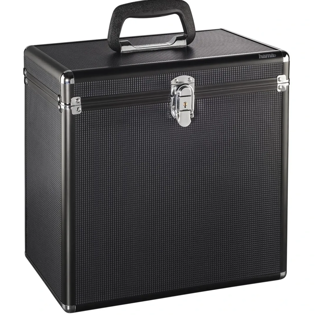 LP-Koffer 50, Alu-Look, Schwarz