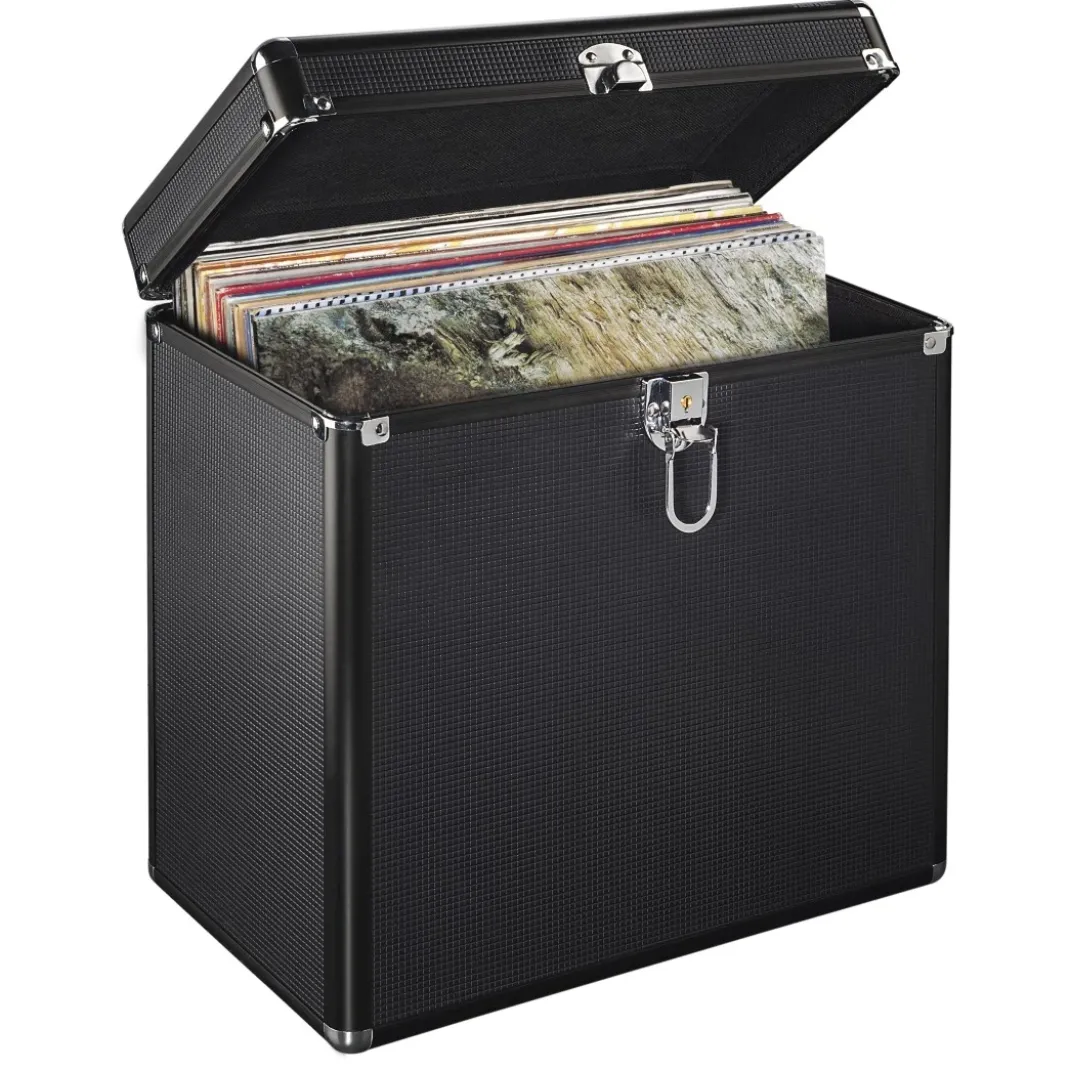 LP-Koffer 50, Alu-Look, Schwarz