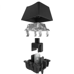 Mechanische Office-Tastatur "MKC-650", extralanges Kabel, Schwarz/Anthrazit