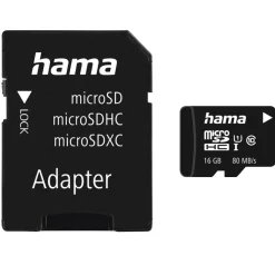 microSDHC 16GB Class 10 UHS-I 80MB/s + Adapter/Mobile