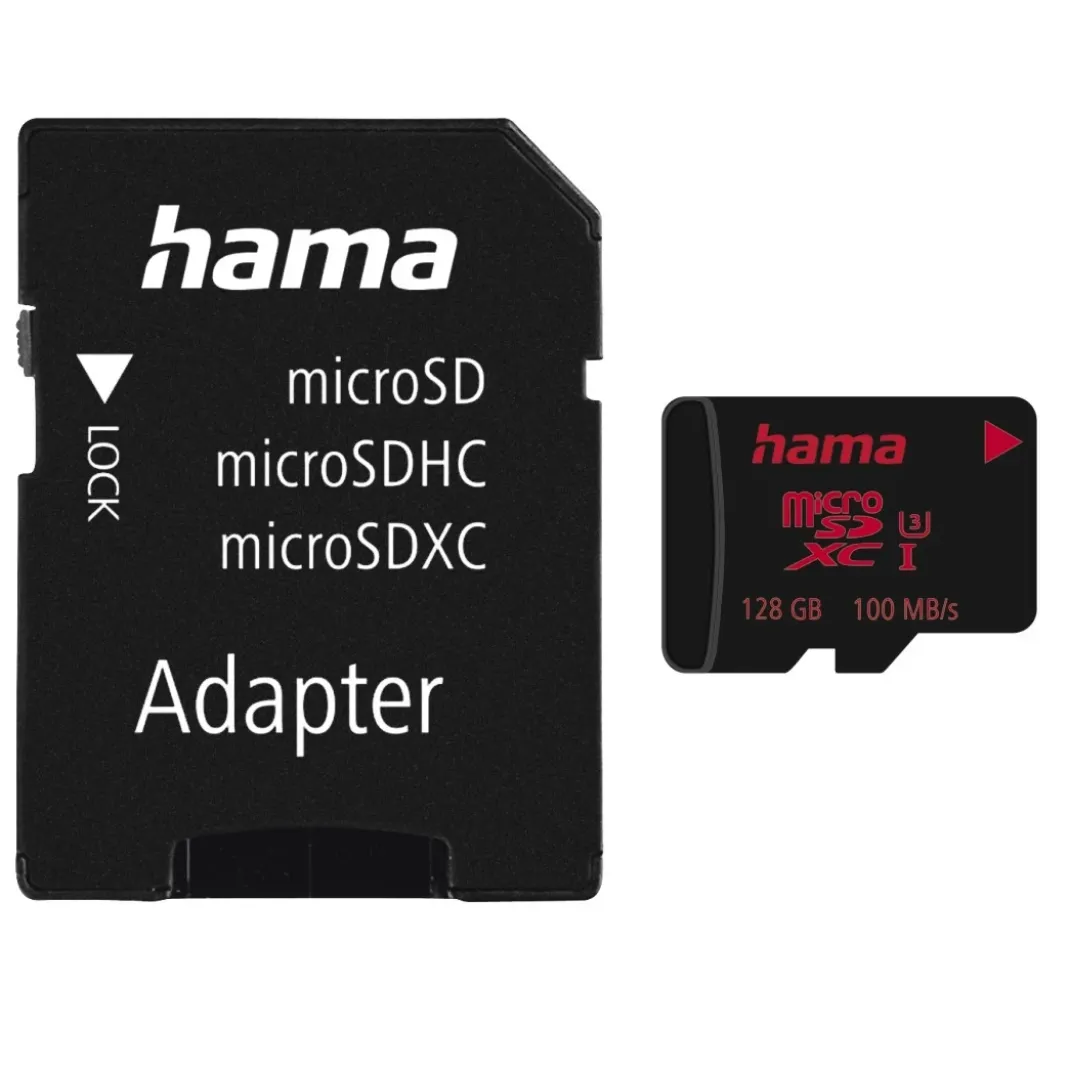 microSDXC 128GB UHS Speed Class 3 UHS-I 100MB/s + Adapter/Mobile