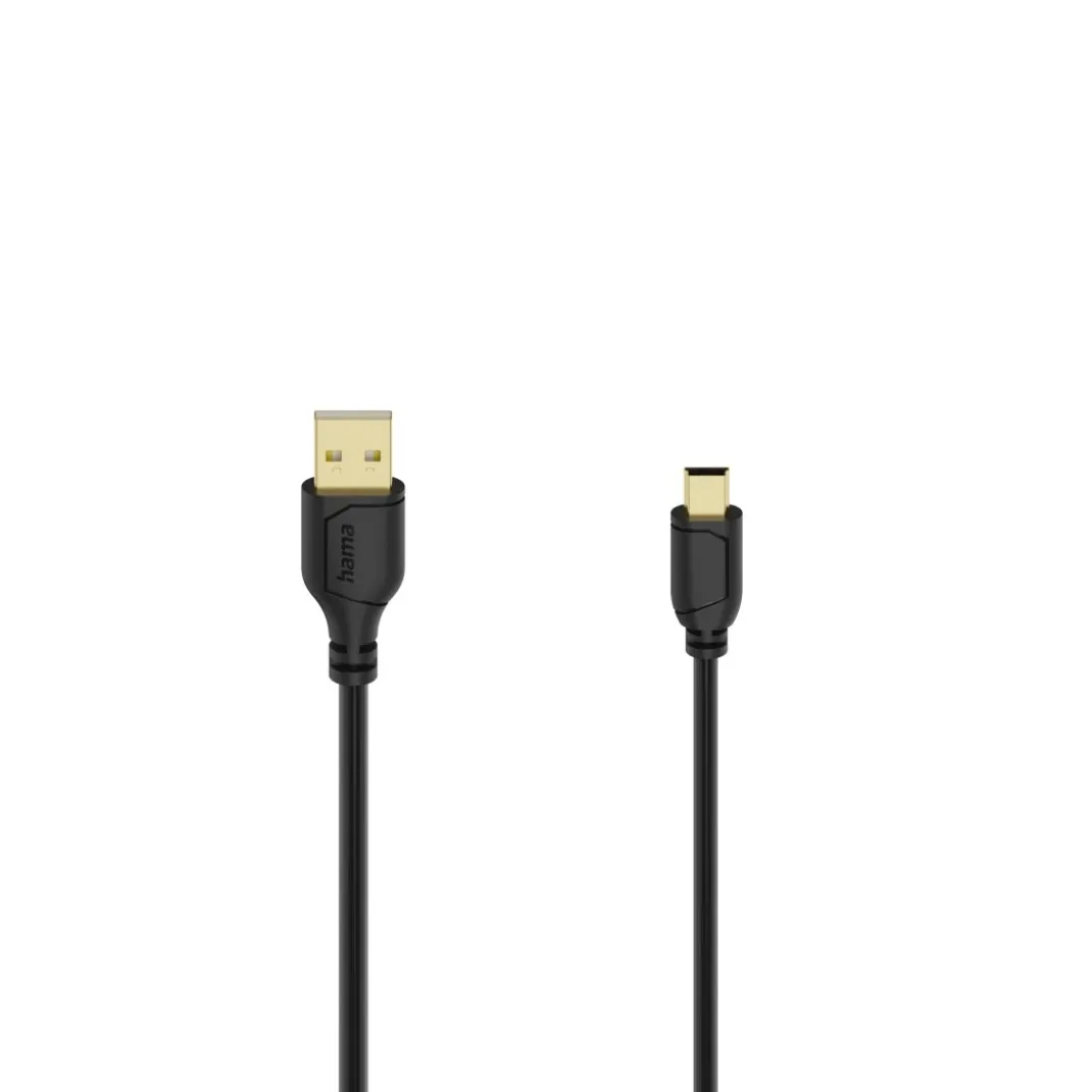 Mini-USB-Kabel "Flexi-Slim", Mini-B5-Stecker, USB 2.0, 480 Mbit/s, 0,75 m