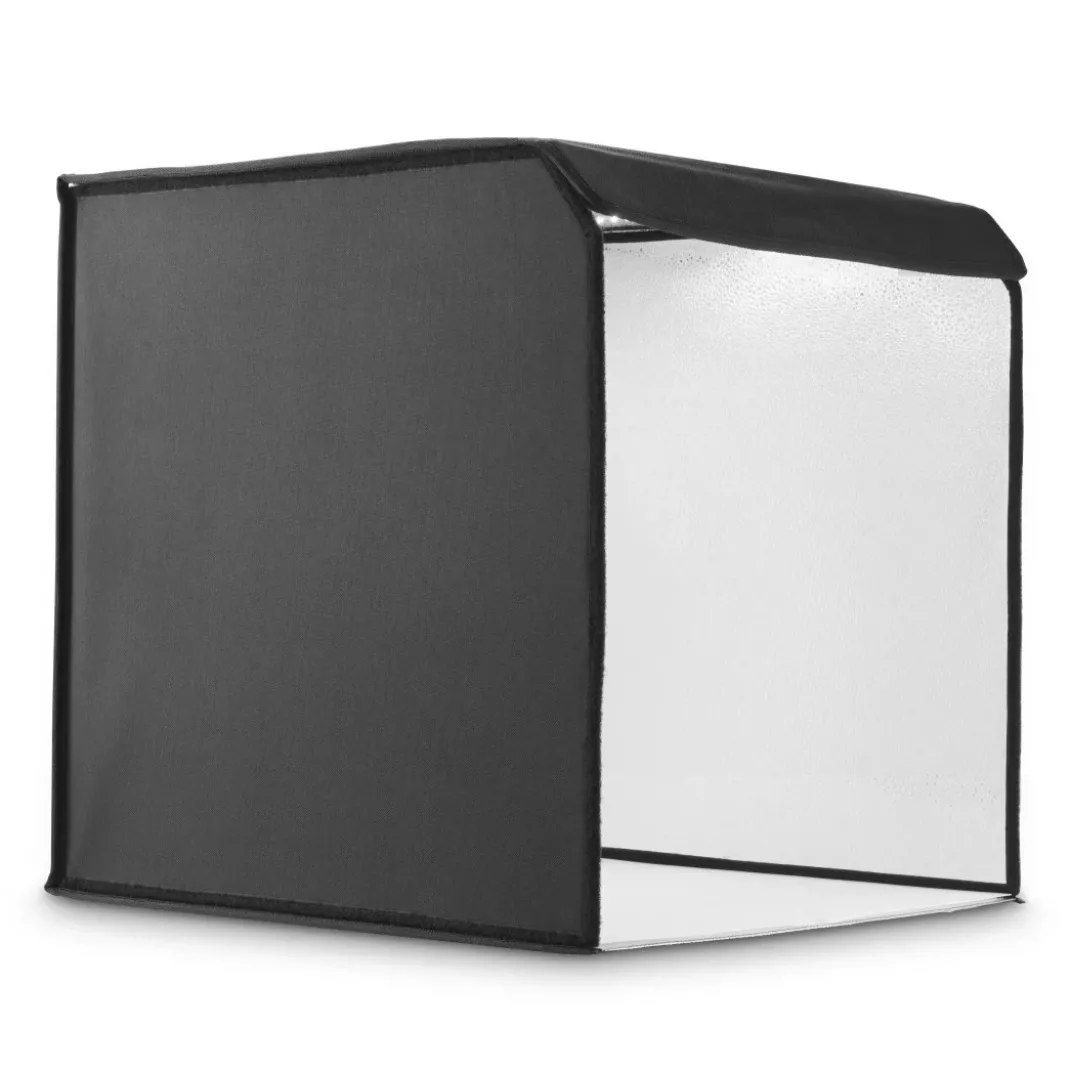 Mobiles Mini-Fotostudio "ToGo", faltbare Fotobox mit LED-Ringlicht, 50x50cm