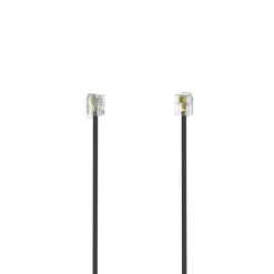Modularkabel, Stecker 6p4c - Stecker 6p4c, 6 m, Schwarz