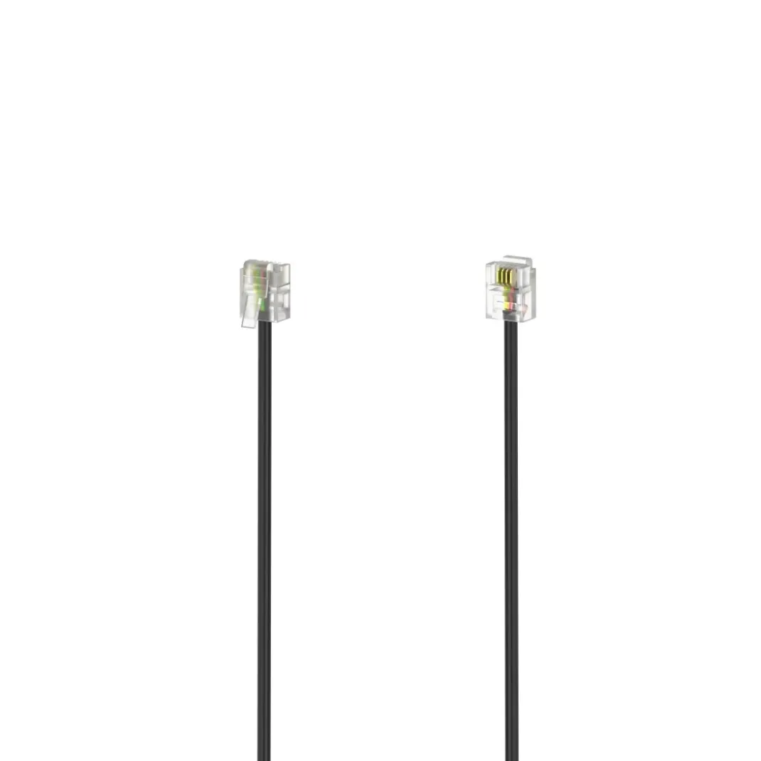 Modularkabel, Stecker 6p4c - Stecker 6p4c, 6 m, Schwarz