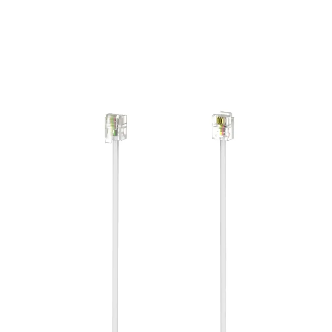 Modularkabel, Stecker 6p4c - Stecker 6p4c, 10 m, Weiß