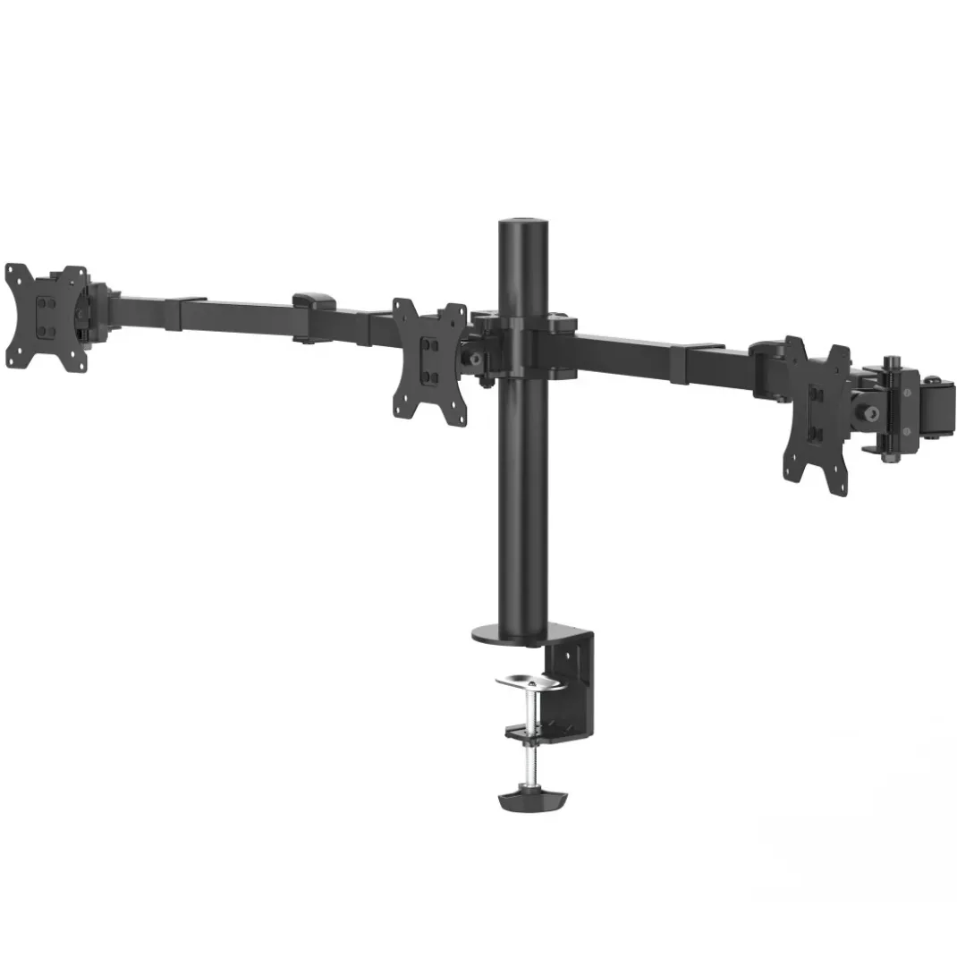 Monitorhalterung, 3 Monitore, höhenverstellbar, schwenk-/neigbar, 13" - 27"