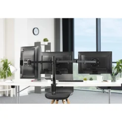 Monitorhalterung, 3 Monitore, höhenverstellbar, schwenk-/neigbar, 13
