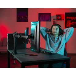 Monitorhalterung, 2 Monitore, höhenverstellbar, schwenk-/neigbar, 13“ - 35