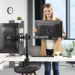 Monitorhalterung, 2 Monitore, höhenverstellbar, schwenk-/neigbar, 13“ - 35