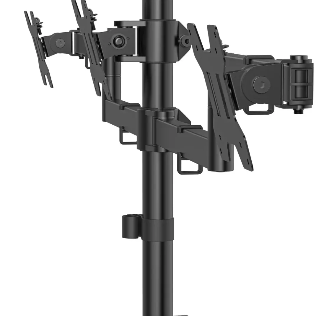 Monitorhalterung, 3 Monitore, höhenverstellbar, schwenk-/neigbar, 13" - 27"