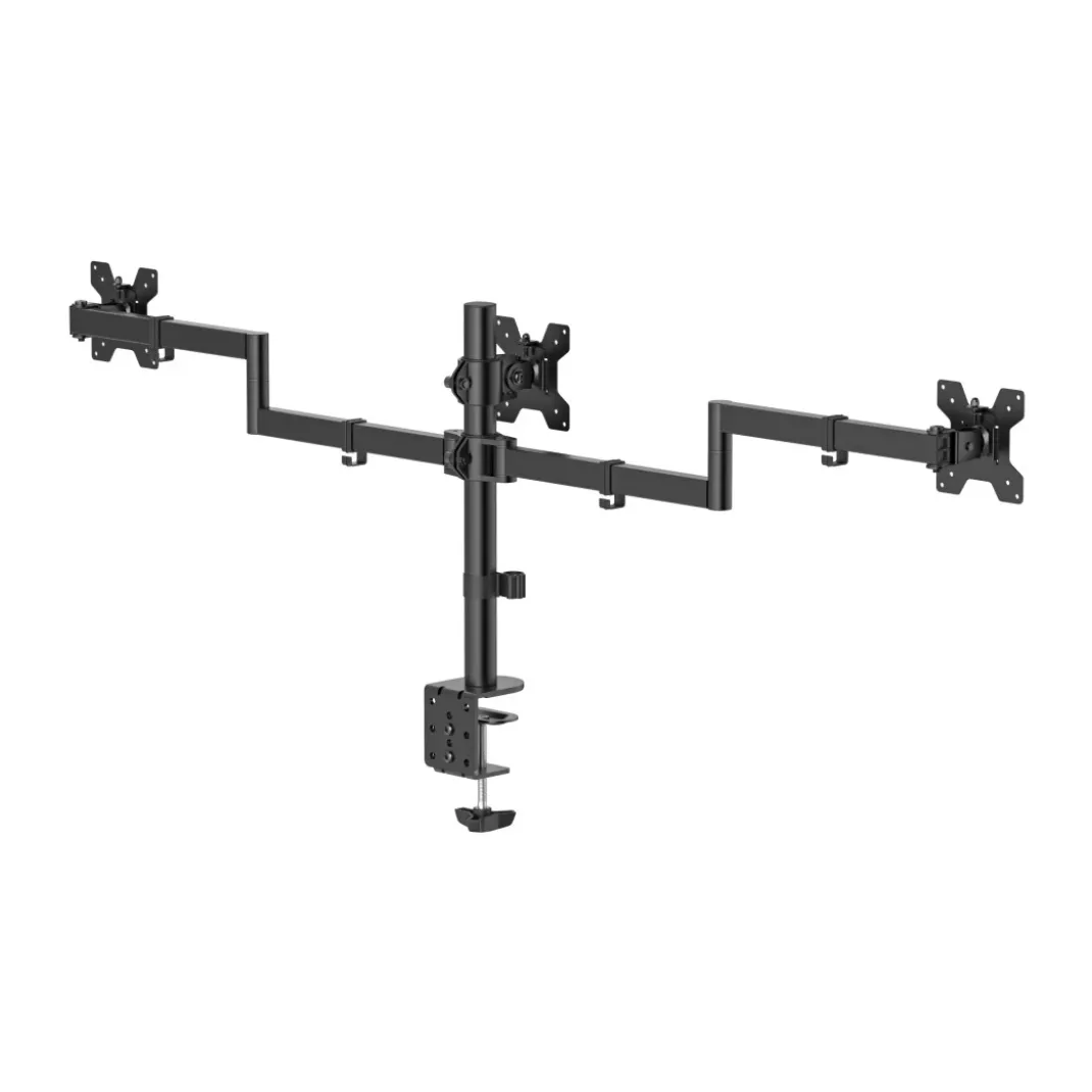 Monitorhalterung, 3 Monitore, höhenverstellbar, schwenk-/neigbar, 13" - 27"