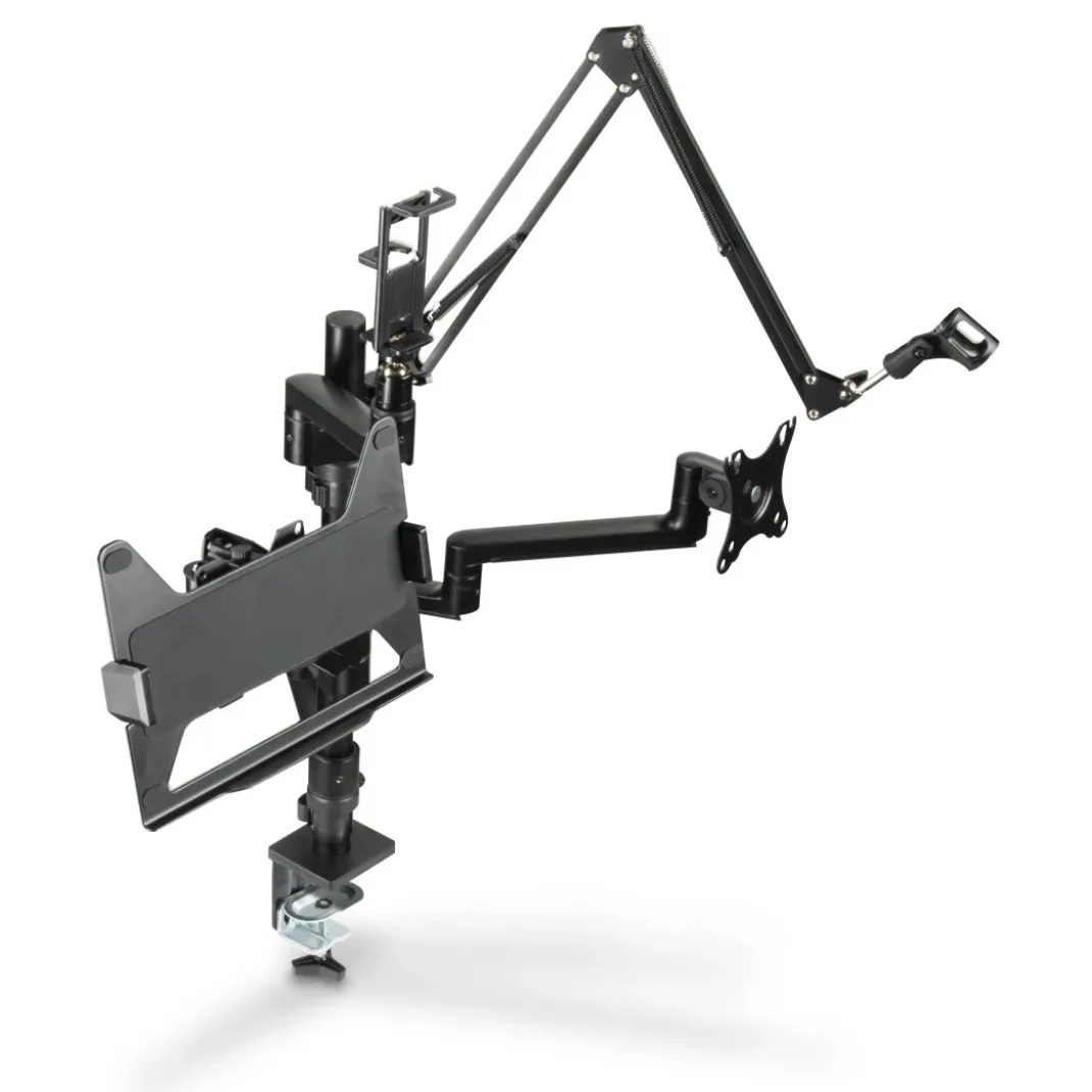 Monitorhalterung für Streaming Setup, 4 Arme, höhenverstellbar, schwenkbar