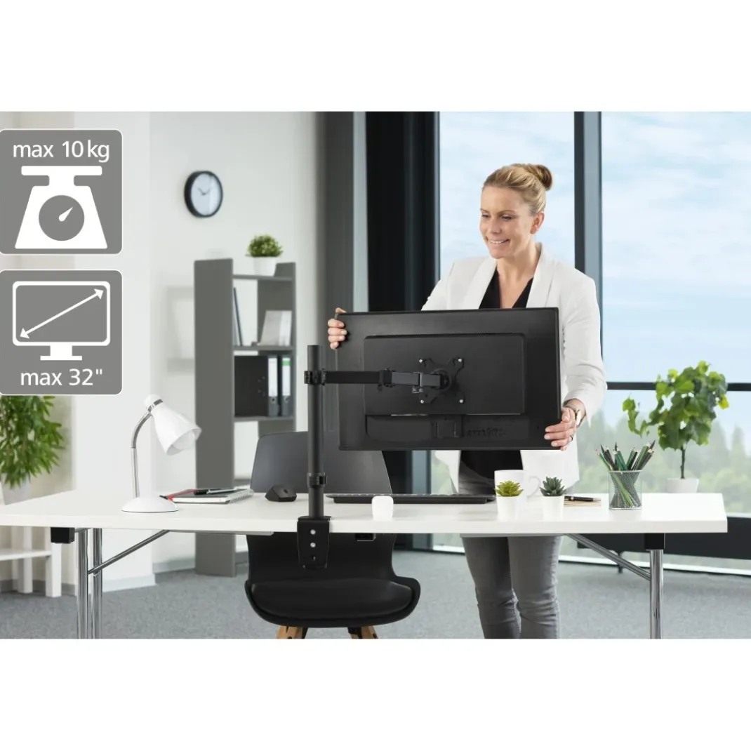 Monitorhalterung, höhenverstellbar, schwenk-/neigbar, ausziehbar, 13" - 32"