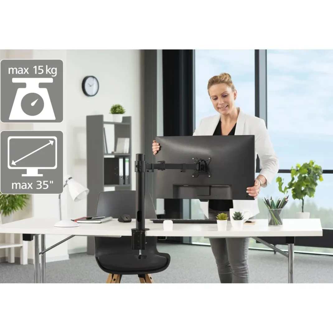 Monitorhalterung, höhenverstellbar, schwenk-/neigbar, ausziehbar, 13" - 35"
