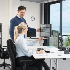 Monitorhalterung, mit Gasfeder höhenverstellbar, schwenk-/neigbar, 13"-32"