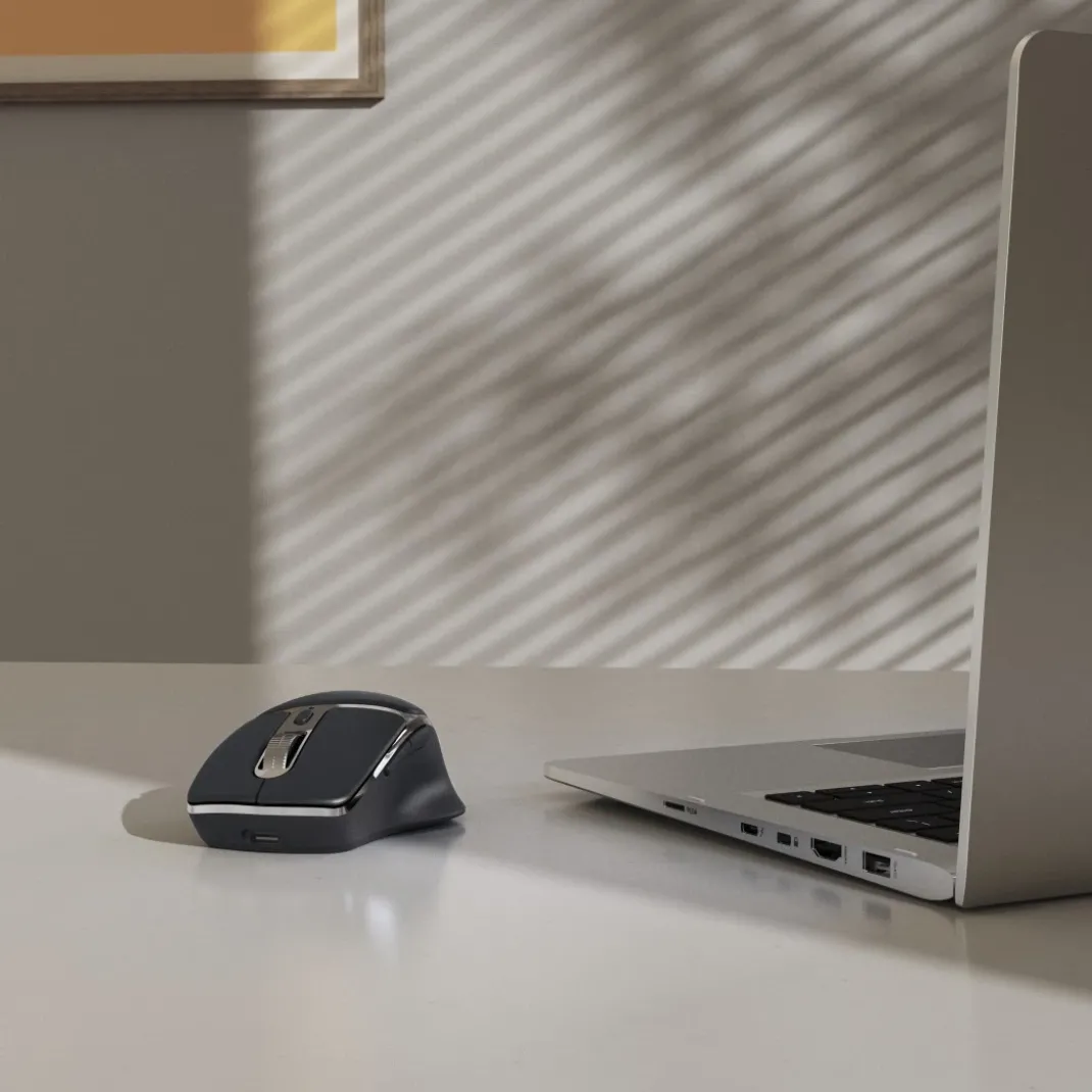 Multi-Device-Maus "WM-800", ergonomisch, Funk/Bluetooth®, Akku, Schwarz