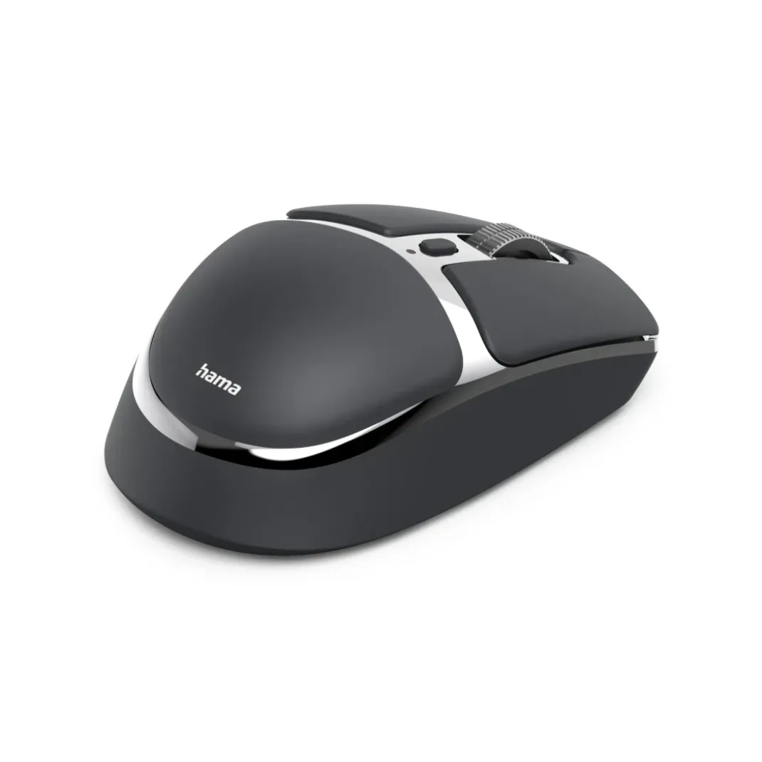 Multi-Device-Maus "WM-800", ergonomisch, Funk/Bluetooth®, Akku, Schwarz