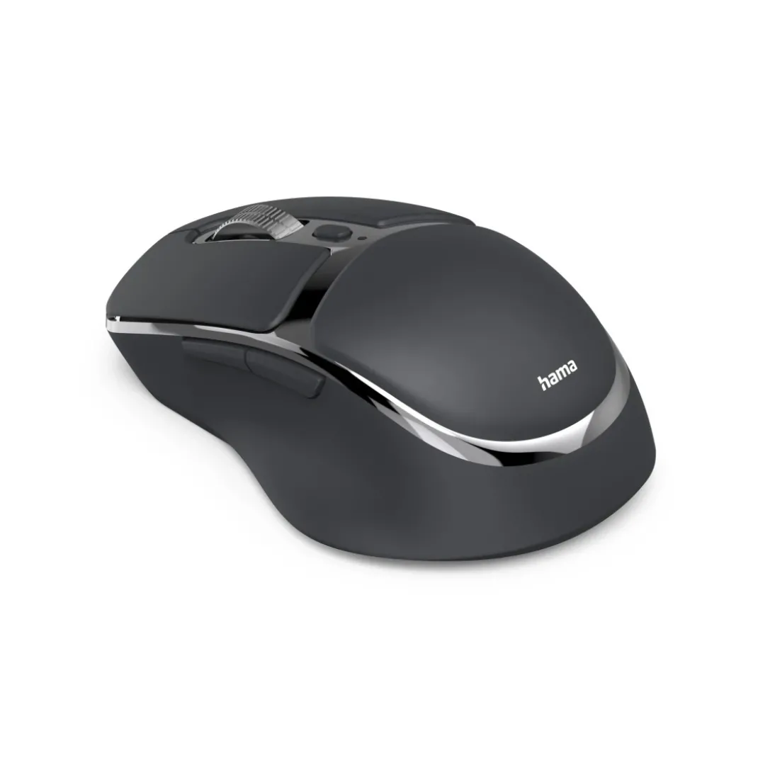 Multi-Device-Maus "WM-800", ergonomisch, Funk/Bluetooth®, Akku, Schwarz