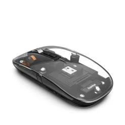 Multi-Device-Maus "WM-600", kabellos, Funk/BT, flach, 6 Tasten, transparent