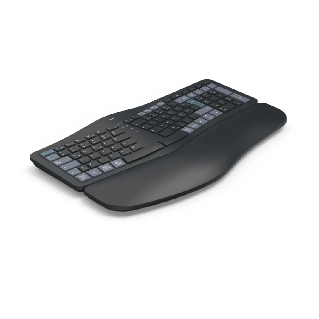 Multi-Device-Tastatur "WK-900 Ergo", kabellos, geteilt, LED, SW, QWERTZ DE