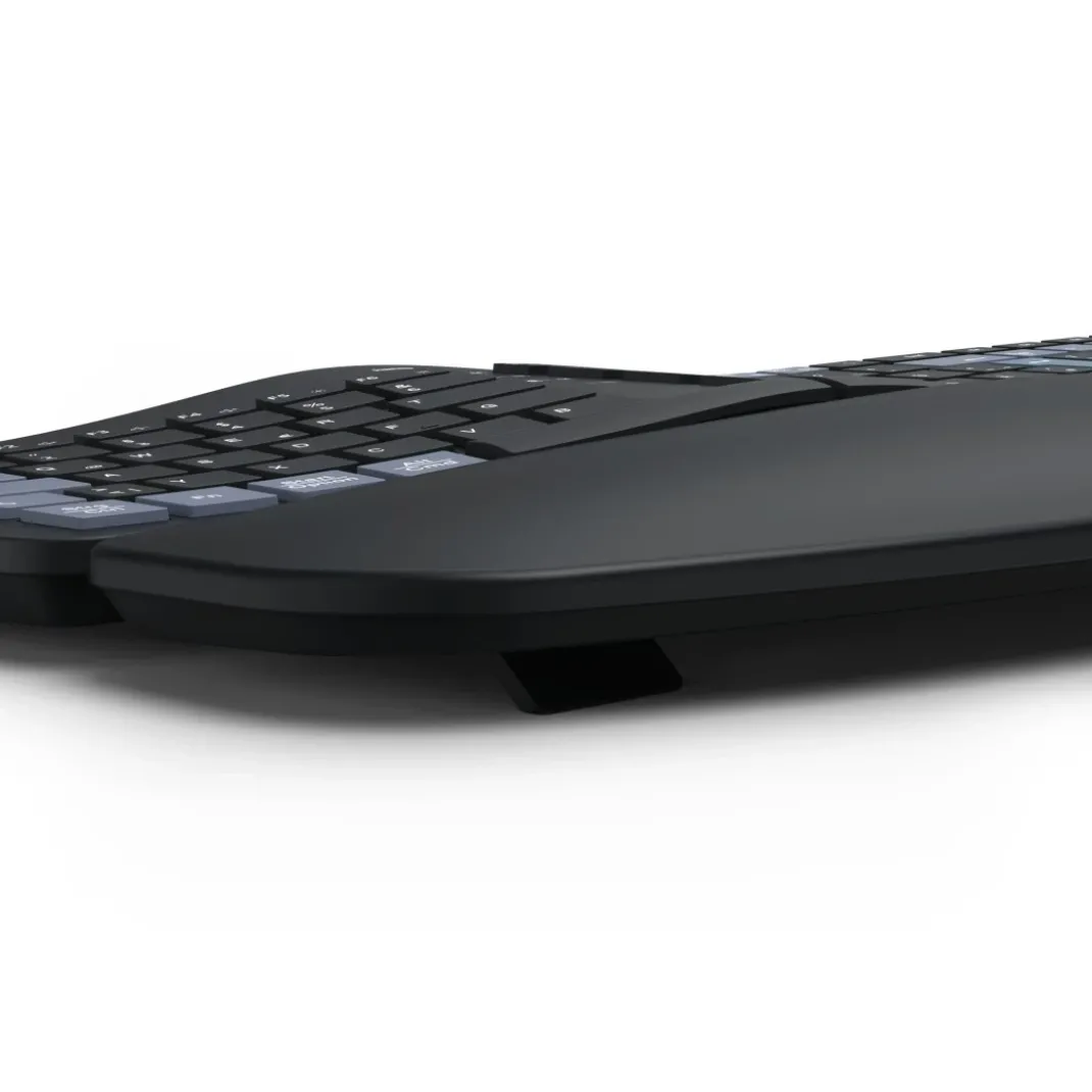 Multi-Device-Tastatur "WK-900 Ergo", kabellos, geteilt, LED, SW, QWERTZ DE