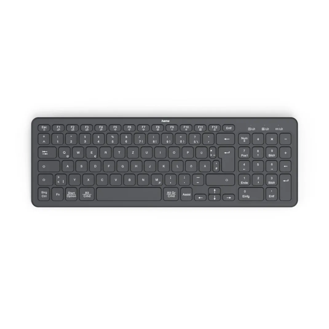 Multi-Device-Tastatur "WK-300", kabellos, Funk/Bluetooth®, Schw., QWERTZ DE