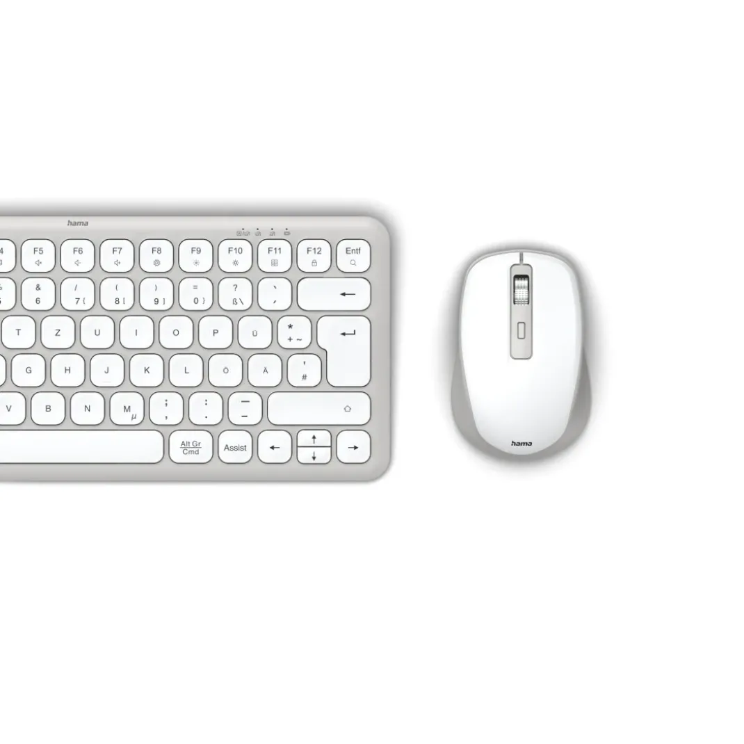 Multi-Device-Tastatur-Maus-Set "WKM-500", kabellos, klein, Weiß, QWERTZ DE