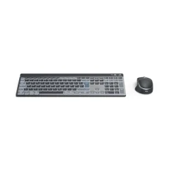 Multi-Device-Tastatur-Maus-Set "WKM-750", kabellos, LED, Schwarz, QWERTZ DE
