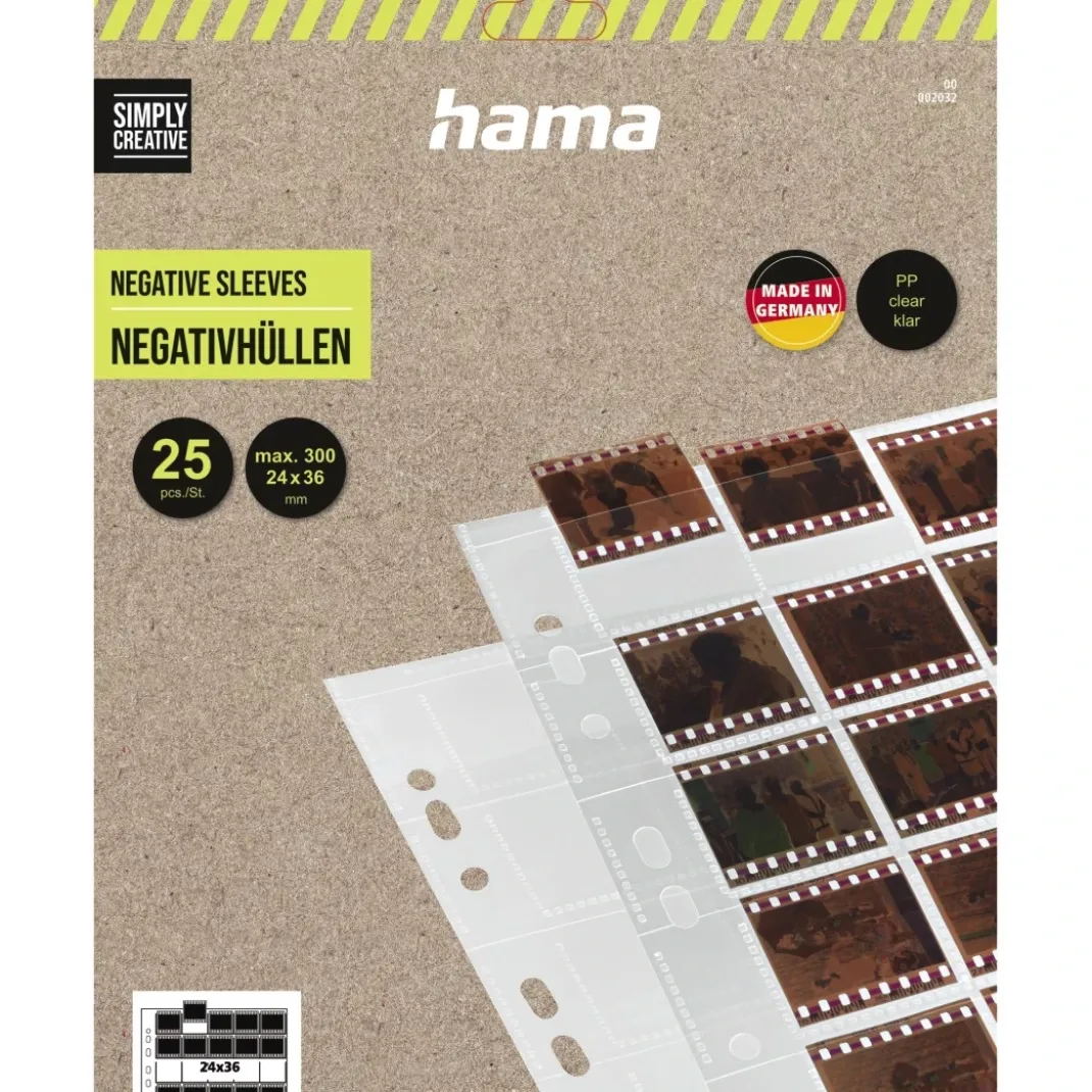 Negativ-Hüllen, PP, 1 Blatt für 40 Einzelnegative, 24x36 mm, 25 St.