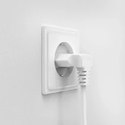 Netzkabel, beidseitig gewinkelt, Euro-Stecker, Doppelnut/C7, 5 m, Weiß