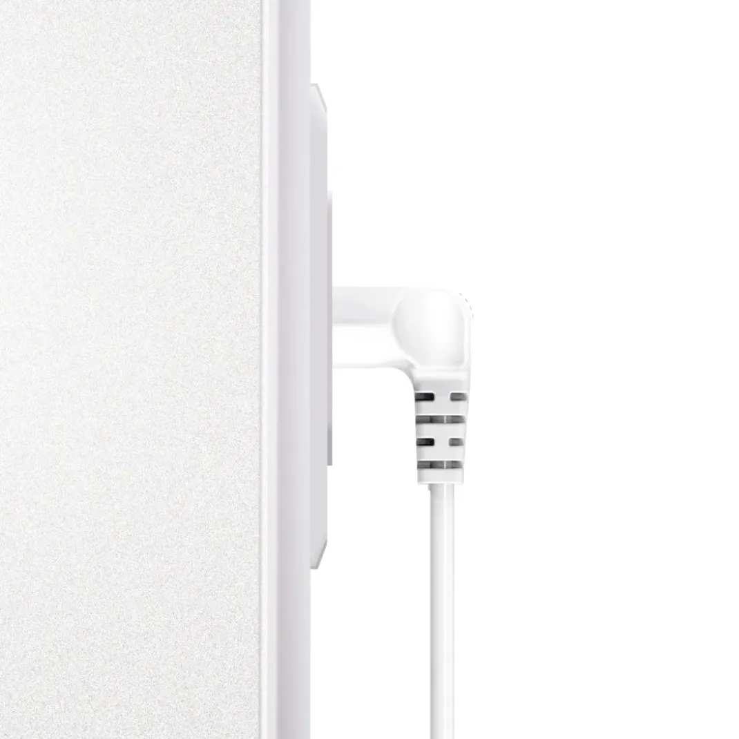 Netzkabel, beidseitig gewinkelt, Euro-Stecker, Doppelnut/C7, 5 m, Weiß